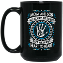 Guardian Angel Coffee Mug Mom And Son Not Always Eye To Eye But Always Heart To Heart 11oz - 15oz Black Mug CustomCat