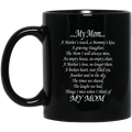 Guardian Angel Coffee Mug My Dad A Mother's Touch A Daddy's Kiss A Grieving Daughter 11oz - 15oz Black Mug