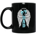 Guardian Angel Coffee Mug My Dad Is My Guardian Angel Wings 11oz - 15oz Black Mug CustomCat