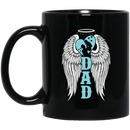Guardian Angel Coffee Mug My Dad Is My Guardian Angel Wings 11oz - 15oz Black Mug CustomCat