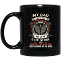 Guardian Angel Coffee Mug My Dad Left Me Beautiful Memories Angel Wings 11oz - 15oz Black Mug