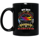 Guardian Angel Coffee Mug My Dad Left Me Beautiful Memories Dragonfly Angel 11oz - 15oz Black Mug