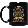 Guardian Angel Coffee Mug My Daughter Left Me Beautiful Memories She's Always At My Side 11oz - 15oz Black Mug