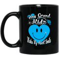 Guardian Angel Coffee Mug My Grand Kids Make My Heart Smile 11oz - 15oz Black Mug