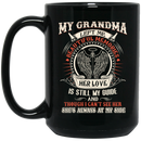 Guardian Angel Coffee Mug My Grandma Left Me Beautiful Memories Angel Wings 11oz - 15oz Black Mug
