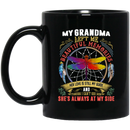 Guardian Angel Coffee Mug My Grandma Left Me Beautiful Memories Dragonfly Angel 11oz - 15oz Black Mug