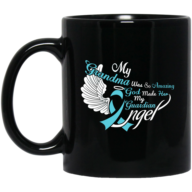 Guardian Angel Coffee Mug My Grandma Was So Amazing God Made Him My Guardian Angel 11oz - 15oz Black Mug