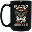 Guardian Angel Coffee Mug My Grandpa Left Me Beautiful Memories Angel Wings 11oz - 15oz Black Mug