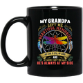 Guardian Angel Coffee Mug My Grandpa Left Me Beautiful Memories Dragonfly Angel 11oz - 15oz Black Mug