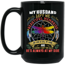 Guardian Angel Coffee Mug My Husband Left Me Beautiful Memories Dragonfly Angel 11oz - 15oz Black Mug