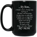 Guardian Angel Coffee Mug My Mom A Mother's Touch A Mommy's Kiss A Grieving Son 11oz - 15oz Black Mug