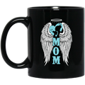 Guardian Angel Coffee Mug My Mom Is My Guardian Angel Wings 11oz - 15oz Black Mug CustomCat
