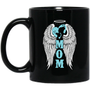 Guardian Angel Coffee Mug My Mom Is My Guardian Angel Wings 11oz - 15oz Black Mug CustomCat