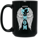 Guardian Angel Coffee Mug My Mom Is My Guardian Angel Wings 11oz - 15oz Black Mug CustomCat