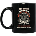 Guardian Angel Coffee Mug My Mom Left Me Beautiful Memories Angel Wings 11oz - 15oz Black Mug