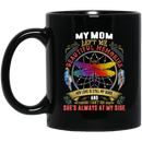 Guardian Angel Coffee Mug My Mom Left Me Beautiful Memories Dragonfly Angel 11oz - 15oz Black Mug