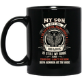 Guardian Angel Coffee Mug My Son Left Me Beautiful Memories Angel Wings 11oz - 15oz Black Mug