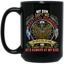 Guardian Angel Coffee Mug My Son Left Me Beautiful Memories He's Always At My Side 11oz - 15oz Black Mug