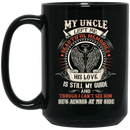 Guardian Angel Coffee Mug My Uncle Left Me Beautiful Memories Angel Wings 11oz - 15oz Black Mug