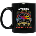 Guardian Angel Coffee Mug My Uncle Left Me Beautiful Memories Dragonfly Angel 11oz - 15oz Black Mug