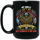 Guardian Angel Coffee Mug My Uncle Left Me Beautiful Memories He's Always At My Side 11oz - 15oz Black Mug