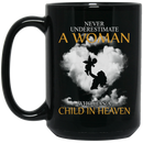 Guardian Angel Coffee Mug Never Underestimate A Daughter Who Has A Child In Heaven 11oz - 15oz Black Mug