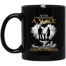 Guardian Angel Coffee Mug Never Underestimate A Daughter Who Has A Husband In Heaven 11oz - 15oz Black Mug