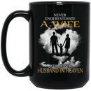 Guardian Angel Coffee Mug Never Underestimate A Daughter Who Has A Husband In Heaven 11oz - 15oz Black Mug