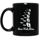 Guardian Angel Coffee Mug Never Walk Alone Dragonflies Angel 11oz - 15oz Black Mug