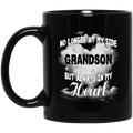 Guardian Angel Coffee Mug No Longer At My Side But Always In Hy Heart Grandson 11oz - 15oz Black Mug