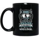 Guardian Angel Coffee Mug She Is In Every Beat Of My Heart She Is My Wife And Angel Wings 11oz - 15oz Black Mug