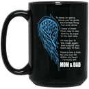 Guardian Angel Coffee Mug There's Now A Hole No One Can Fill Within My Heart Mom & Dad 11oz - 15oz Black Mug