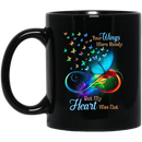 Guardian Angel Coffee Mug Your Wings Were Ready But My Heart Was Not Butterfly Angel 11oz - 15oz Black Mug