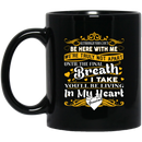 Guardian Angel Mug Although You Can't Be Here With Me You'll Be Living In My Heart Grandma 11oz - 15oz Black Mug