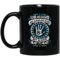 Guardian Angel Mug Father And Daughter Not Always Eye To Eye But Always Heart To Heart 11oz - 15oz Black Mug CustomCat