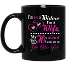 Guardian Angel Mug I Am Not A Window I Am A Wife My Husband Awaits Me On The Other Side 11oz - 15oz Black Mug