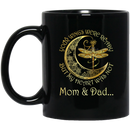 Guardian Angel Mug Mom And Dad Your Wings Were Ready But My Heart Was Not Dragonfly Angel 11oz - 15oz Black Mug