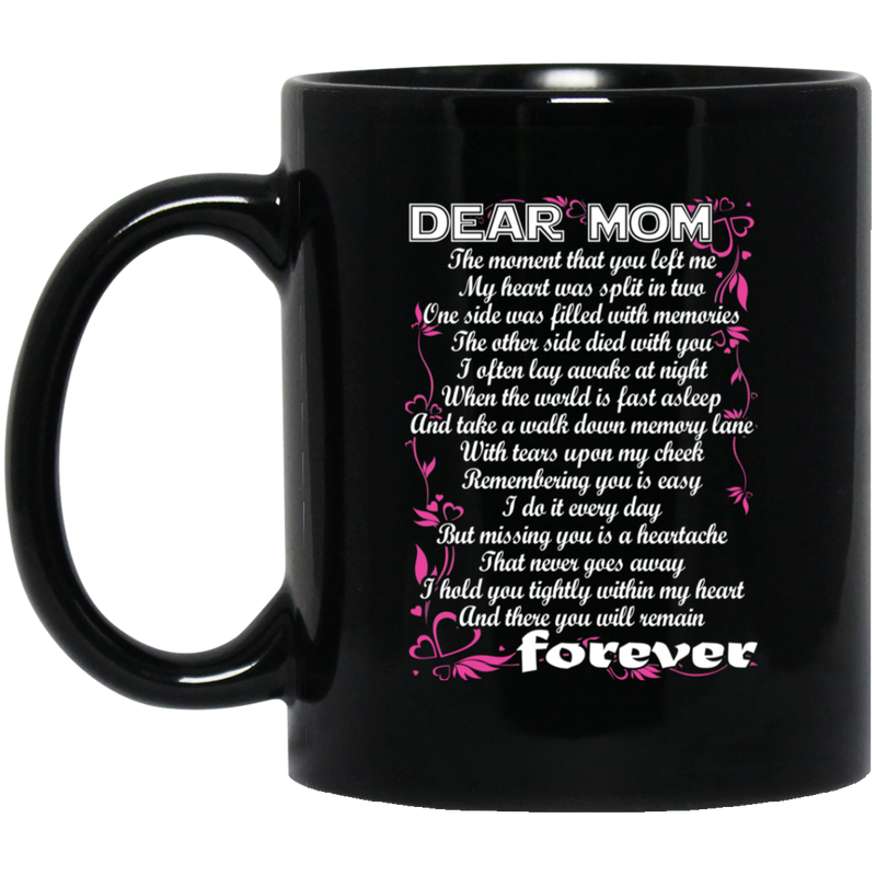 Guardian Angel Mug Mom I Hold You Tightly Within My Heart And There You Will Remain Forever 11oz - 15oz Black Mug