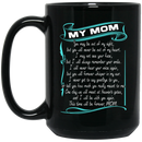Guardian Angel Mug My Mom You May Be Out Of My Sight But You Will Never Be Out Of My Heart 11oz - 15oz Black Mug