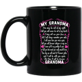 Guardian Angel My Grandma You May Be Out Of My Sight But You Will Never Be Out Of My Heart 11oz - 15oz Black Mug