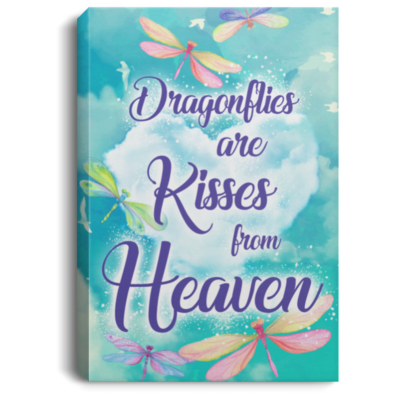 Guardian Angels Canvas - Dragonflies Are Kisses From Heaven Canvas For Home Decor Guardian Angels - CANPO75 - CustomCat