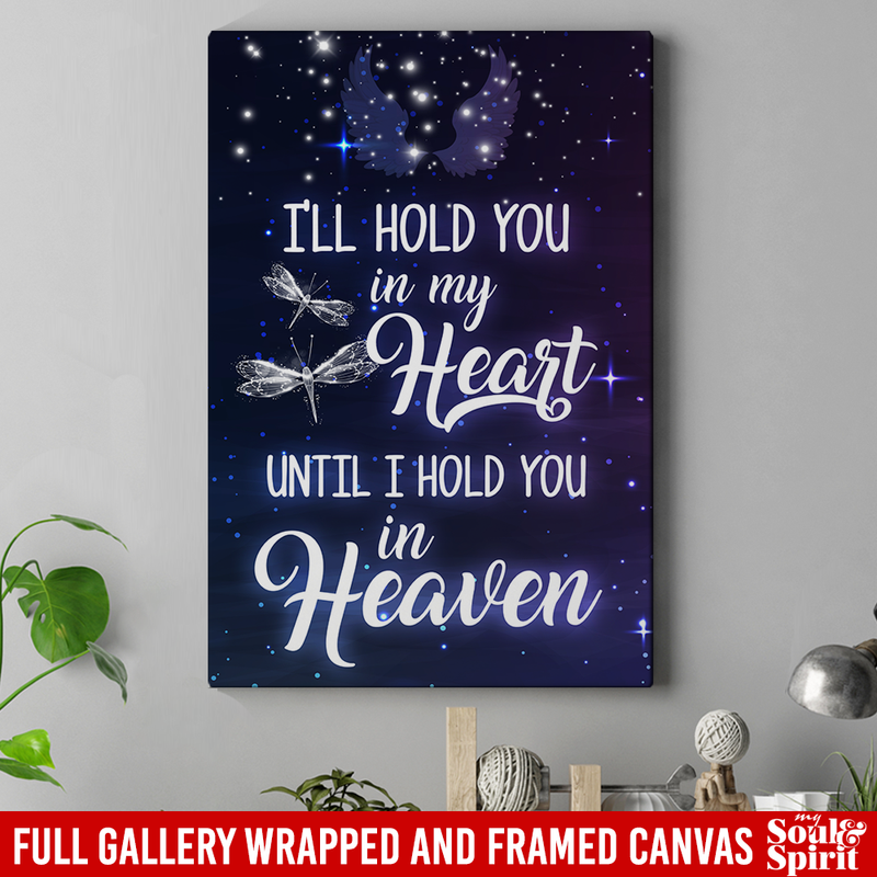 Guardian Angels Dragonflies Canvas - I'll Hold You In My Heart Until I Hold You in Heaven Guardian Angels - CANPO75 - CustomCat