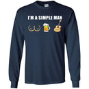 Guitar Bass T-Shirt  Funny Trucker I'm A Simple Man Tees For Guitar Lovers Tee Shirt CustomCat