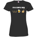 Guitar Bass T-Shirt  Funny Trucker I'm A Simple Man Tees For Guitar Lovers Tee Shirt CustomCat