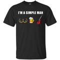 Guitar Electric T-Shirt Funny Trucker I'm A Simple Man Tees For Guitar Lovers Tee Shirt CustomCat