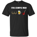 Guitar Electric T-Shirt Funny Trucker I'm A Simple Man Tees For Guitar Lovers Tee Shirt CustomCat