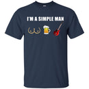 Guitar Electric T-Shirt Funny Trucker I'm A Simple Man Tees For Guitar Lovers Tee Shirt CustomCat