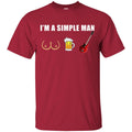 Guitar Electric T-Shirt Funny Trucker I'm A Simple Man Tees For Guitar Lovers Tee Shirt CustomCat