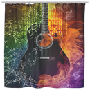 Guitar Shower Curtains Incredible Classic Guitar For Bathroom Decor