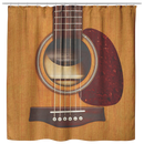 Guitar Shower Curtains Wooden Guitar For Bathroom Decor